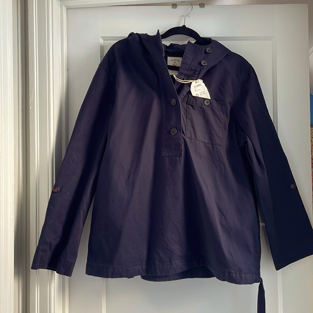 Joules pull over cotton jacket.  Size 12, BNWT, navy